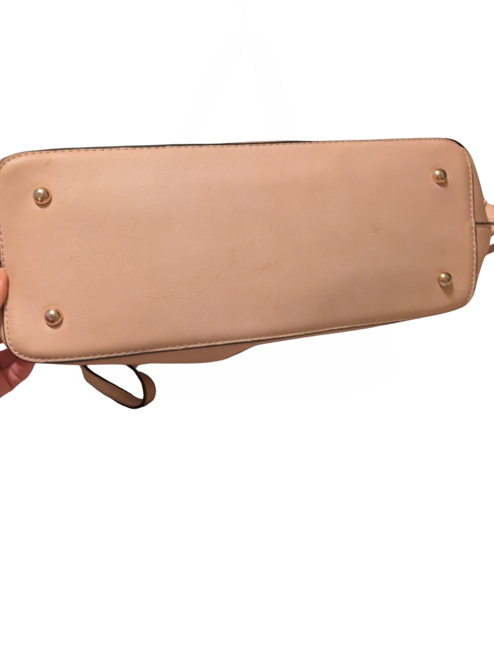 Minimalist Nude Blush Tote Bag - Gold Hardware - Picture 3 of 3